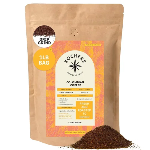 Miniatura 17 de Café molido colombiano Medellín, granos de café tostado medio de origen único, recién tostado a pedido, café molido orgánico, grado especial