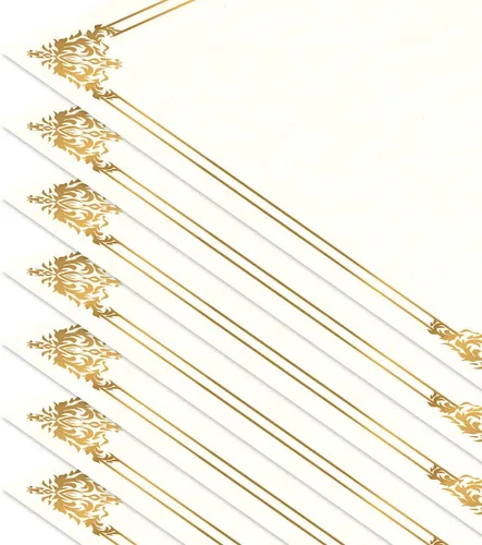 Miniatura 4 de Empire Gold & White Parchment Certificate Papers - Paquete de 100, no compatible con impresoras láser y de inyección de tinta, para oficina, premios