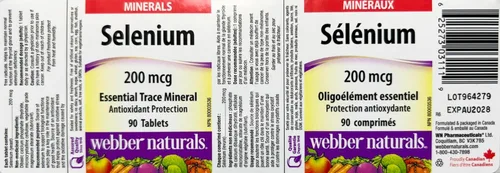 Miniatura 4 de 2 Botellas x Webber Naturals Selenio, 90 Tabletas