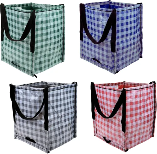 Miniatura 25 de DURASACK Bolsa de almacenamiento de alta resistencia de 22 galones, bolsa de mudanza de polipropileno tejido resistente, diseño reutilizable, Azul
