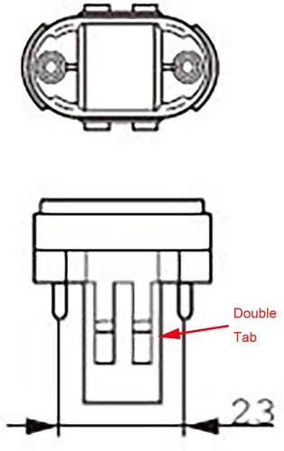 Miniatura 7 de Adaptador de enchufe de lámpara 2P GX23 a E26, convertidor de base de lámpara GX23 a E26/E27, adaptador de enchufes de bombilla de 2 pines, doble