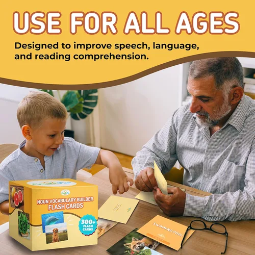 Miniatura 5 de 50 Tarjetas de sustantivos, tarjetas fotográficas educativas divertidas para construir vocabulario para niños, educación en casa, adultos, personas