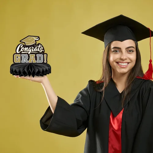 Miniatura 6 de 9 piezas de decoraciones de fiesta de graduación para clase de 2026, centro de mesa de felicitaciones de graduación de felicitaciones de graduación