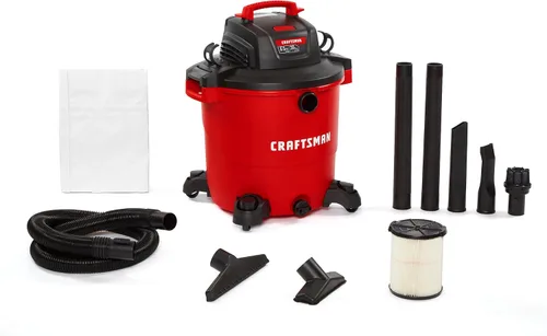 CRAFTSMAN CMXEVBE17596 - Aspiradora húmeda y seca de 20 galones, 6.5 HP de potencia máxima, aspiradora de taller de servicio pesado húmeda y seca