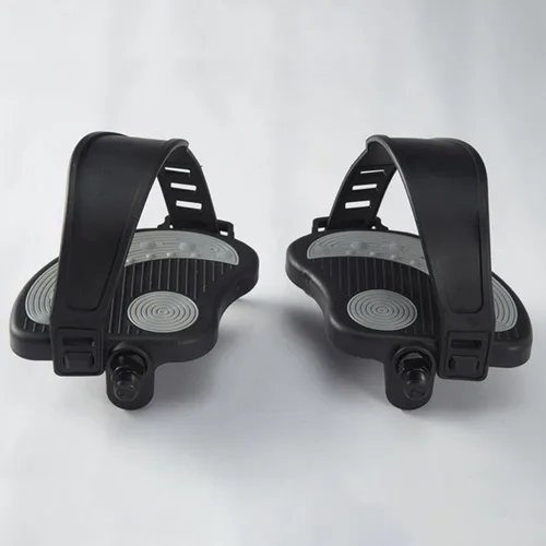 Miniatura 4 de Pedales de bicicleta estática con correas, Pedales de bicicleta reclinada estacionaria, Rosca de 9/16 "para bicicleta de spin, Bicicleta estática