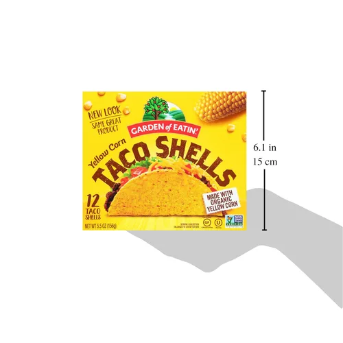Miniatura 4 de Garden of Eatin' Taco Shells, maíz amarillo, 5.5 onzas (paquete de 12)