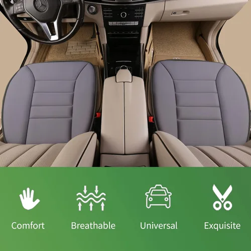 Miniatura 4 de Lofty Aim Cojín de asiento de automóvil de alta calidad, cojín para el conductor con espuma viscoelástica cómoda y parte inferior de goma 2-Gris