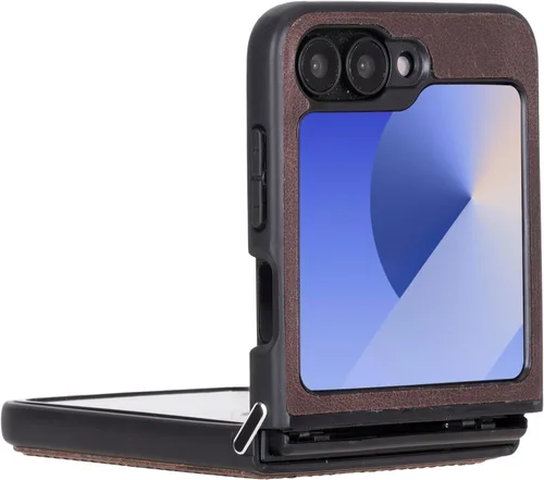Miniatura 2 de VENITO Lucca - Funda para Samsung Galaxy Z Flip 6, hecha a mano, máxima protección con piel de grano completo, funda de alta calidad para Samsung