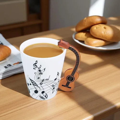 Miniatura 4 de Taza de guitarra, taza de café de guitarra, regalo para guitarristas músicos, taza de guitarra de 13.5 onzas, regalos para amantes de la música