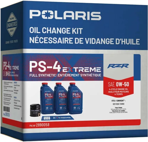 Miniatura 4 de Kit de cambio de aceite Polaris para modelos específicos RZR Turbo y Pro XP & XP 4 con motor de 4 tiempos, incluye 3 cuartos de galón de aceite