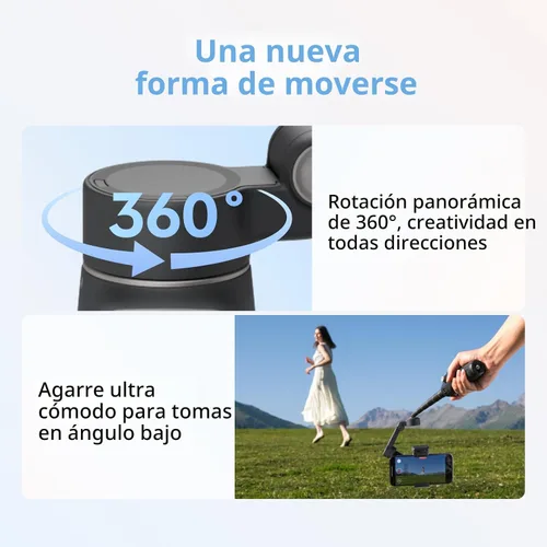 Miniatura 5 de DJI Osmo Mobile 8 Advanced Tracking Combo Gimbal Stabilizer para teléfono, seguimiento nativo de IA con audio e iluminación, rotación panorámica