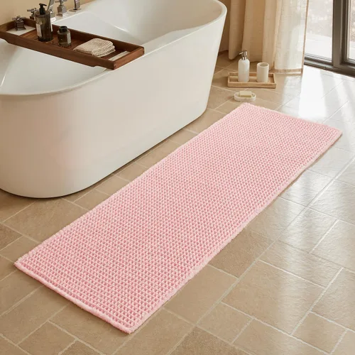 Miniatura 74 de Triohero Tapete de baño con diseño de gofre, tapete de baño pequeño y bohemio, antideslizante, lavable, ultra suave, súper absorbente, de secado