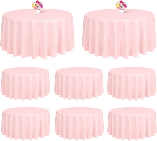 Miniatura 137 de Showgeous Paquete de 4 manteles rectangulares de poliéster de 60 x 102 pulgadas, resistentes a las arrugas, lavables, para bodas, mesas de comedor