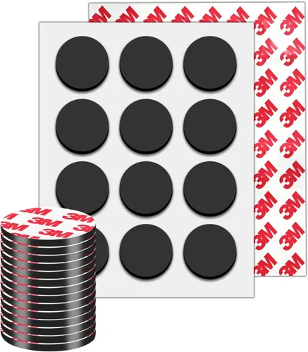 Miniatura 9 de 36 paquetes, imanes redondos con puntos despegables y adhesivos, (Diámetro 2.03 cm x 0.2 cm de grosor) Cintas magnéticas precortadas con respaldo