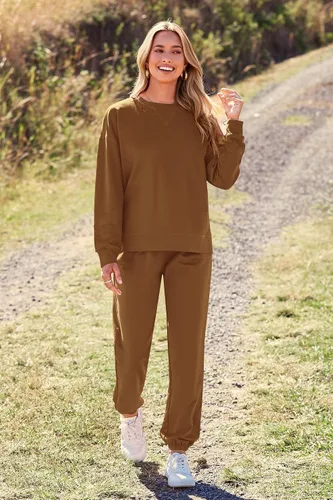 Miniatura 36 de Prettygarden - Conjunto de pijama de dos piezas para mujer, diseño de teñido anudado, sudadera informal de manga larga con pantalones largos, ropa