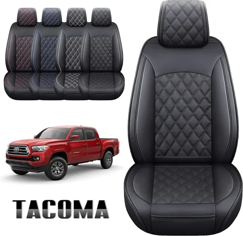 Miniatura 2 de Aierxuan Fundas de asiento Toyota Tacoma de ajuste personalizado TRD Pro 2005-2026 magnéticas, color gris, paquete limitado, SX, doble cabina