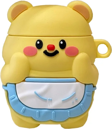 Miniatura 25 de para AirPod 2/1 Funda de Cubierta, Linda Funda de AirPods de Cerdo 3D de Dibujos Animados para 1ª y 2ª Generación, Funda Protectora de Silicona