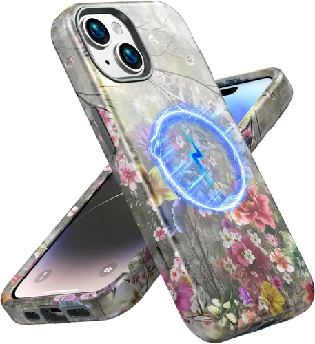 Magsafe - Funda protectora para iPhone 13/14, a prueba de golpes, a prueba de caídas, funda inalámbrica para parachoques, protección híbrida