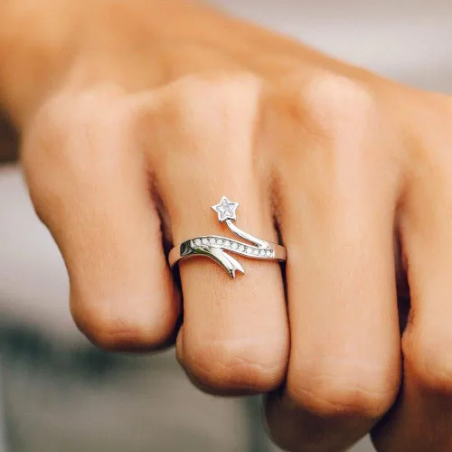 Miniatura 2 de Pura Vida Anillo Silver Disney Cenicienta Dreamy Opal Star - Base de latón, baño de rodio - Talla 5-9