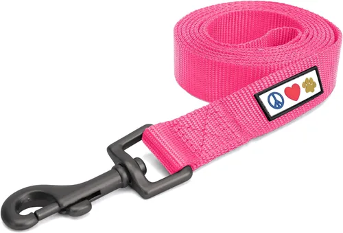 Collar para mascotas Pawtitas, de 6 pies, de nailon, suave, ajustable, color sólido. El collar y arnés a juego para perros y cachorros se venden por