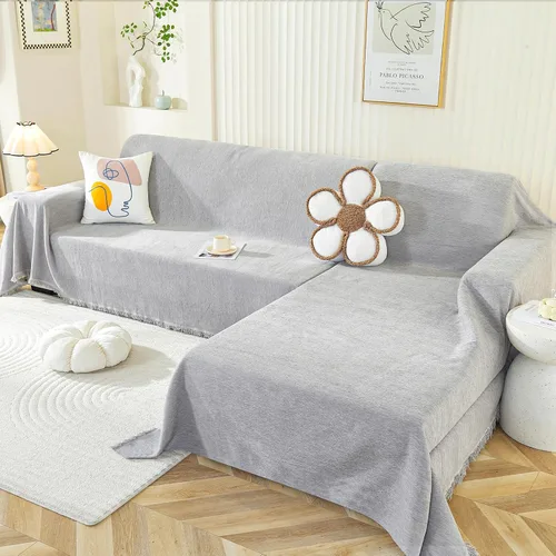 Miniatura 15 de OstepDecor Fundas para sofá modular, 2 piezas, manta de sofá en forma de L, funda de sofá seccional, lavable, fundas para sofá chaise lounge