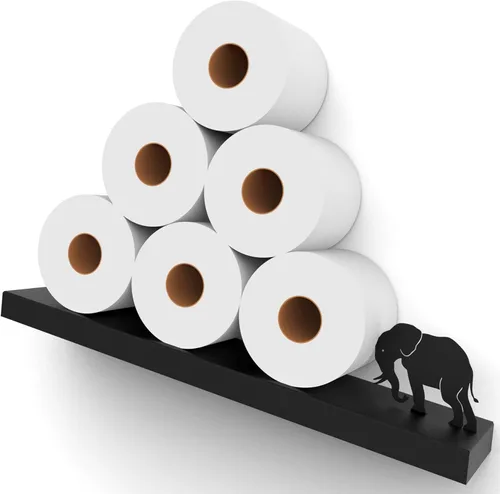 Miniatura 8 de Artori Estante Flotante de Almacenamiento para Papel Higiénico - Decoraciones de Pared de Baño, Soporte de Papel Higiénico de Pared Inclinado