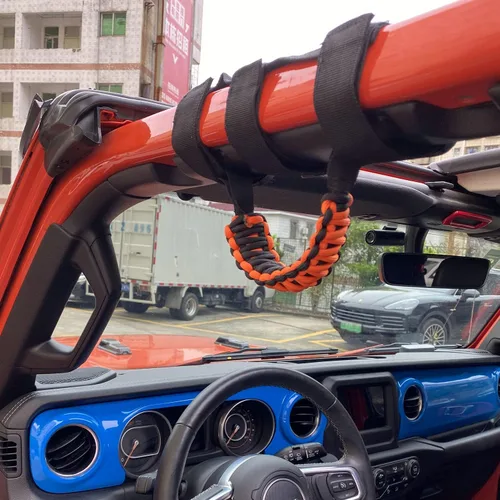 Miniatura 7 de 4 asas de agarre de barra antivuelco compatibles con Jeep Wrangler JLU JK JKU TJ YJ LJ JT JL y Gladiator JT 1987-2021 UTV y ATV, se adapta a barras
