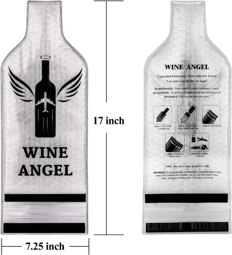 Miniatura 7 de [Protección mejorada] Juego de 8 bolsas de vino reutilizables (16 piezas) para viajes, protector de viaje de vino, funda de viaje para botella