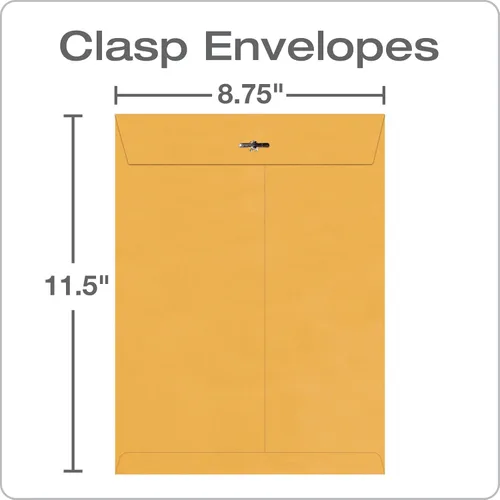 Miniatura 2 de Quality Park Clasp sobres, color café, caja de 100, Marrón claro