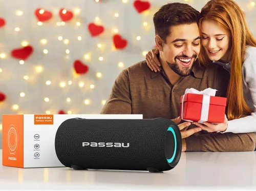 Miniatura 9 de Passau Altavoces Bluetooth portátiles 40 W de potencia máxima, sonido estéreo fuerte, radiadores pasivos, graves profundos, tiempo de reproducción