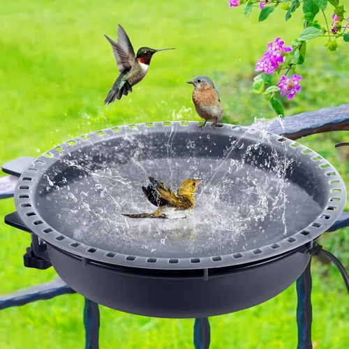 Miniatura 9 de Saillong Baños para pájaros para exteriores, comedero de agua para colibríes, para jardín, patio, césped, ideal para atraer pájaros