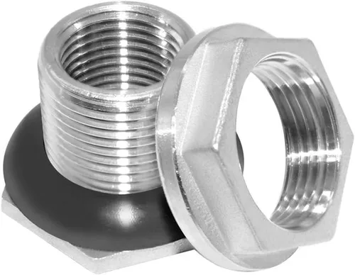 Miniatura 4 de Beduan Conector de Tanque de Agua de Mamparo Hembra de 1/2" de Acero Inoxidable Thru-Hull (Paquete de 5)