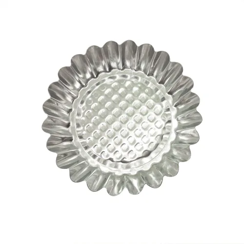 Miniatura 2 de MYStar Juego de 20 moldes de aluminio antiadherente de 3-3/4 pulgadas, diseño estriado, forma redonda, molde para tartaletas