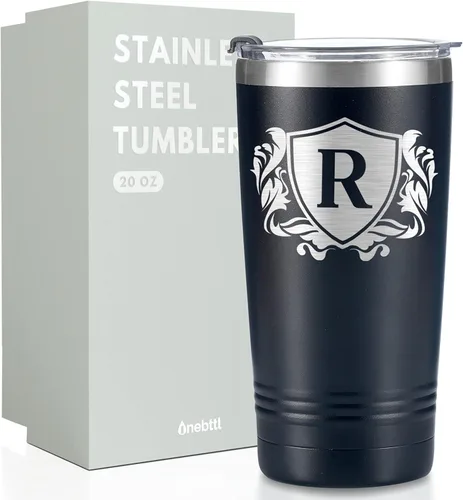 Miniatura 14 de Onebttl Regalos personalizados para hombres con iniciales, vaso de viaje con monograma para él, tazas de café personalizadas, regalos únicos