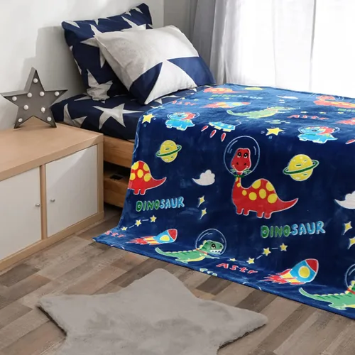 Miniatura 7 de SALIMAH Manta que brilla en la oscuridad, regalos de dinosaurio para niñas, juguetes para niñas y niños de 2, 3, 4, 5, 6, 7, 8, 9, 10 años, mantas