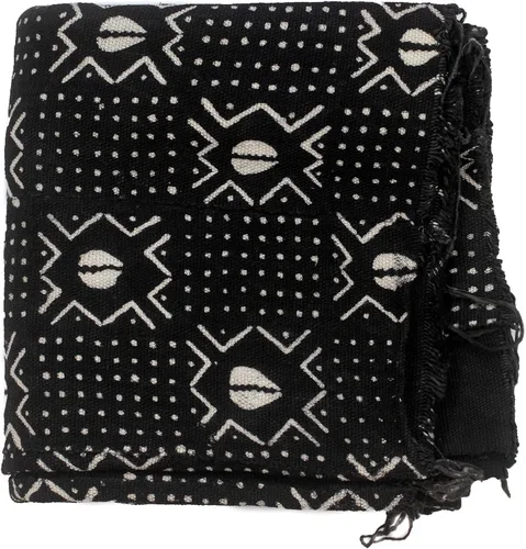 Miniatura 14 de The Bead Chest Tela de barro Bogolan Mali color negro ébano – Tejido africano hecho a mano de África Occidental – 40 x 64 pulgadas – Ideal