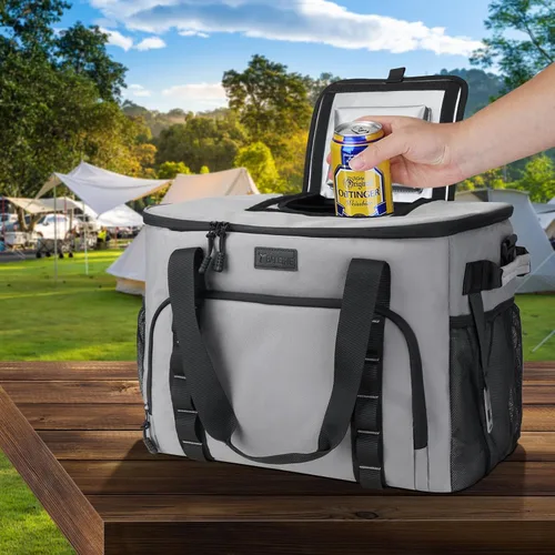 Miniatura 9 de BALEINE Bolsa térmica suave extragrande, enfriador portátil a prueba de fugas, volumen de 40/60 latas para playa, camping, kayak, viajes y viajes