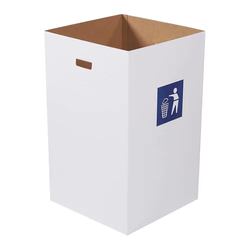 Miniatura 9 de Box USA Paquete de 10 botes de basura de cartón y contenedores de reciclaje reutilizables o desechables para fiestas, eventos al aire libre