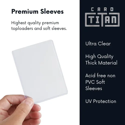 Miniatura 3 de CARD TITAN PRO - Cargadores superiores estándar de 3 x 4 pulgadas y fundas suaves de 35 puntos, calidad premium, ultra transparentes, cargadores