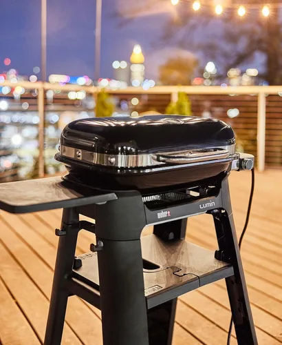 Miniatura 11 de Weber Lumin - Parrilla de barbacoa eléctrica compacta para exteriores, color negro - Ideal para espacios pequeños como patios, balcones y terrazas