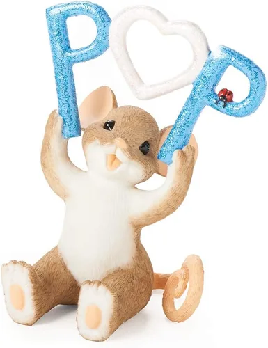 Roman - Colección Charming Tails, figura pop, 3.5 pulgadas de alto, resina y piedra, duradera, coleccionable, bonita figura decorativa de ratón,