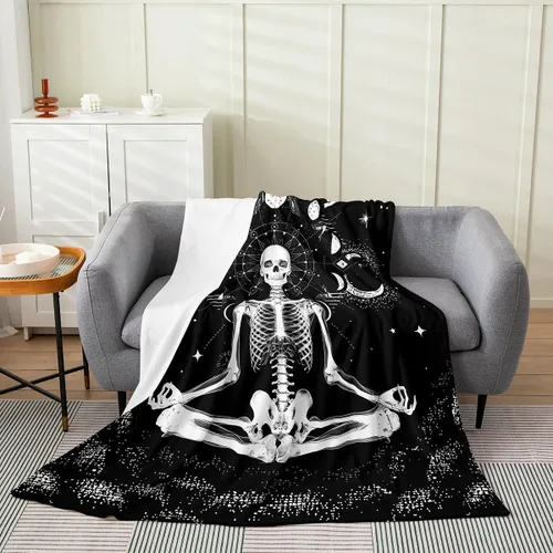 Miniatura 11 de Erosebridal Manta de murciélago de Halloween de 30 x 40 pulgadas, para todas las estaciones, con estrellas y galaxias, para niños, decoraciones