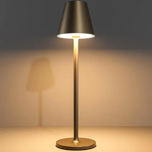 Miniatura 22 de Timjorman Lámpara de mesa LED inalámbrica, lámpara de escritorio con batería recargable de 4000 mAh, brillo de 3 niveles junto a la luz nocturna