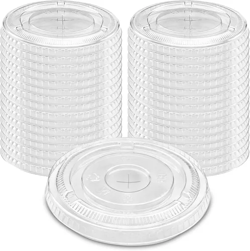 Miniatura 5 de Tapas de plástico PET de 4.213 in, 500 unidades al por mayor, tapas transparentes desechables para tazas de 32 onzas, ideal para bebidas