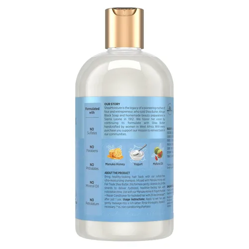 Miniatura 3 de Shea Moisture Champú Hidratar y Reparar Cabello Dañado con Miel de Manuka y Manteca de Karité 13 oz
