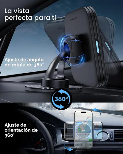 Miniatura 8 de ESR para Montura de Cargador de Coche MagSafe, Cargador de Coche Inalámbrico Magnético de 15W, para Carga de Coche MagSafe, Montura de Soporte