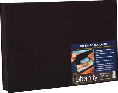 Miniatura 15 de HG Art Concepts Eternity Archival Clamshell - Caja de almacenamiento de fotos, color negro, 24 x 32 pulgadas, para almacenar obras de arte, fotos