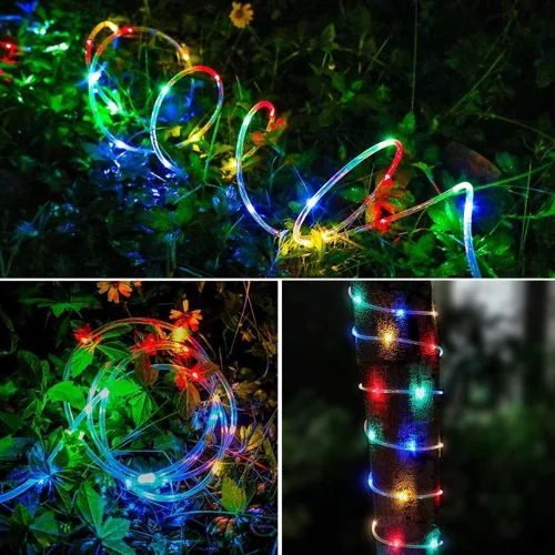 Miniatura 6 de Tira de luces LED que funciona con pilas, cadena de luces de hadas de 40 pies, 120 LEDs, 8 modos, para exteriores, impermeable