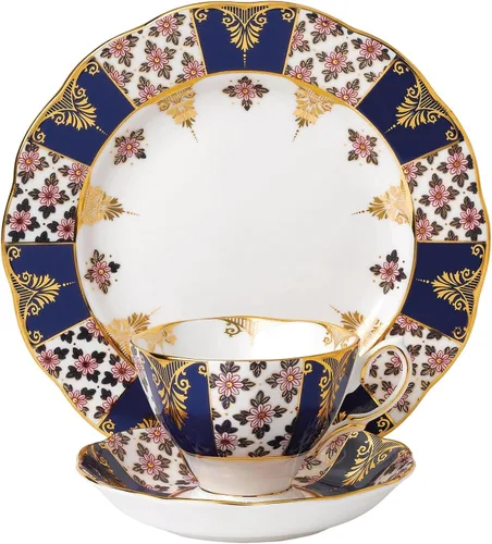 Miniatura 23 de Royal Albert 100 años 1990 - Juego de 3 piezas (taza de té, platillo y plato de 8")