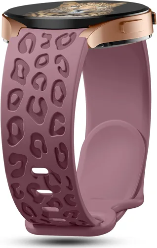 Miniatura 11 de Bandas grabadas sin huecos con diseño de leopardo compatibles con Samsung Galaxy Watch 6/5/4 Band 40mm 44mm, Watch 6 47mm 43mm, 5 Pro 45mm, Watch 4